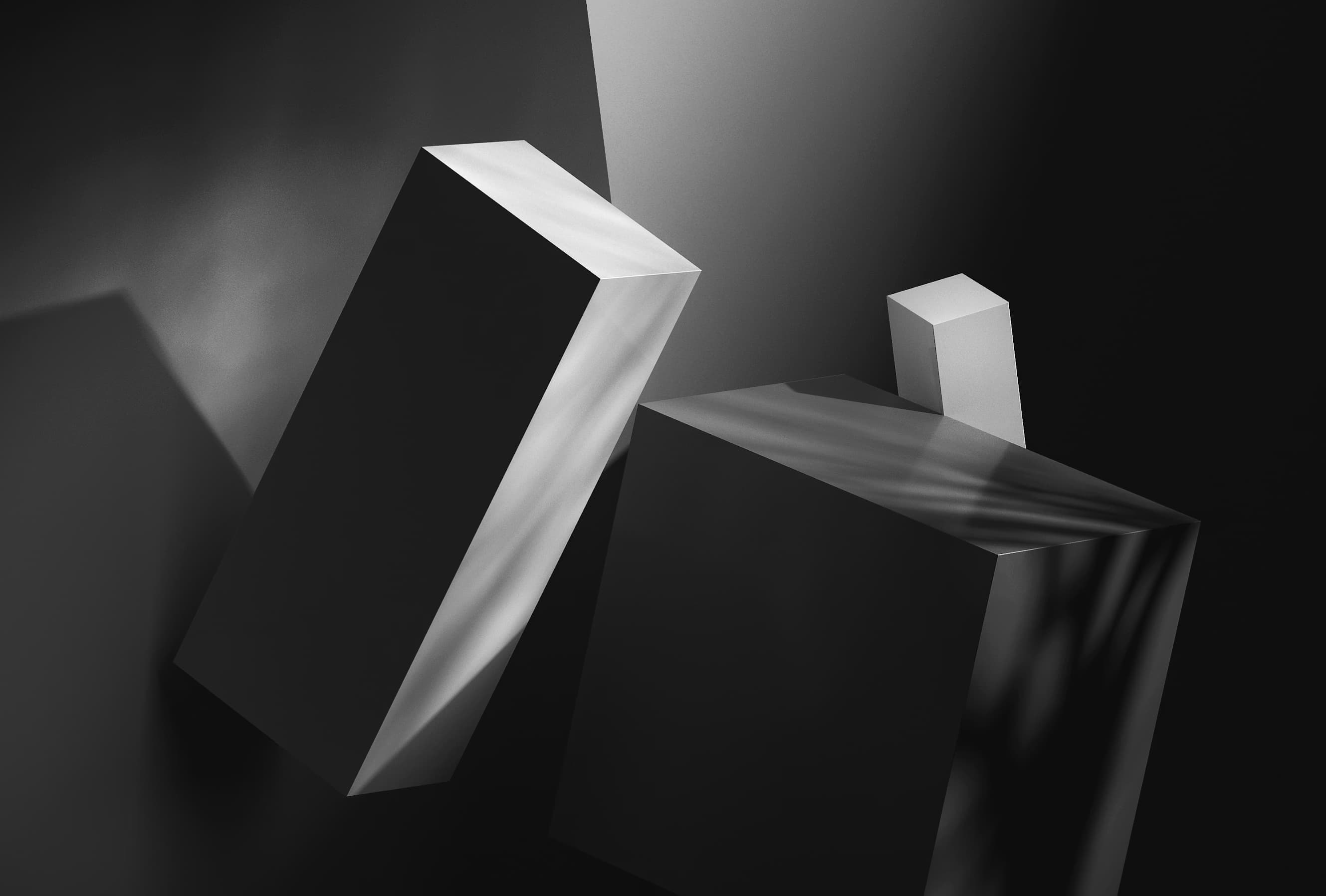 Abstract dark geometric blocks
