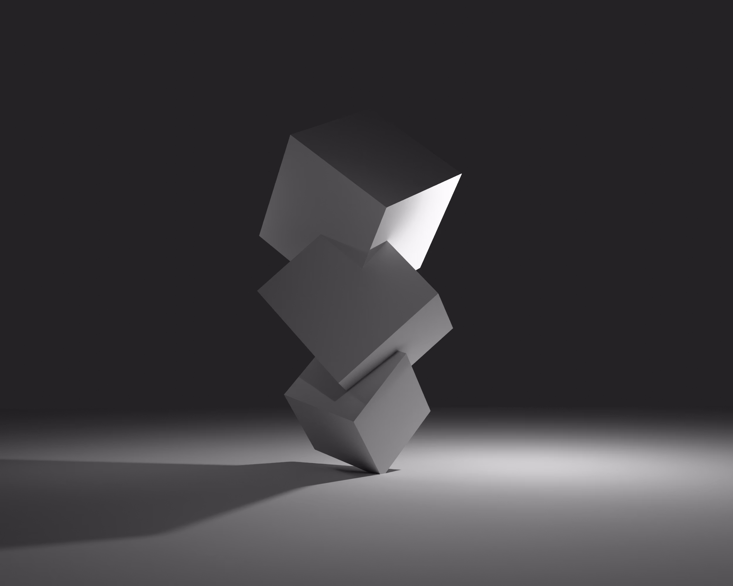 Abstract stacked geometric shapes